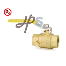 Meet NSF certificate lead free brass NPT thread ball valve with drain hole